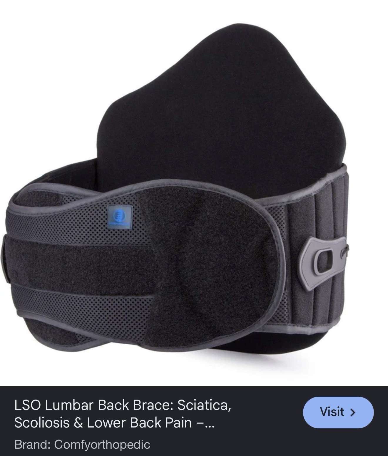 Delta Back Brace Small/Medium/ Large 25”-38” Waist