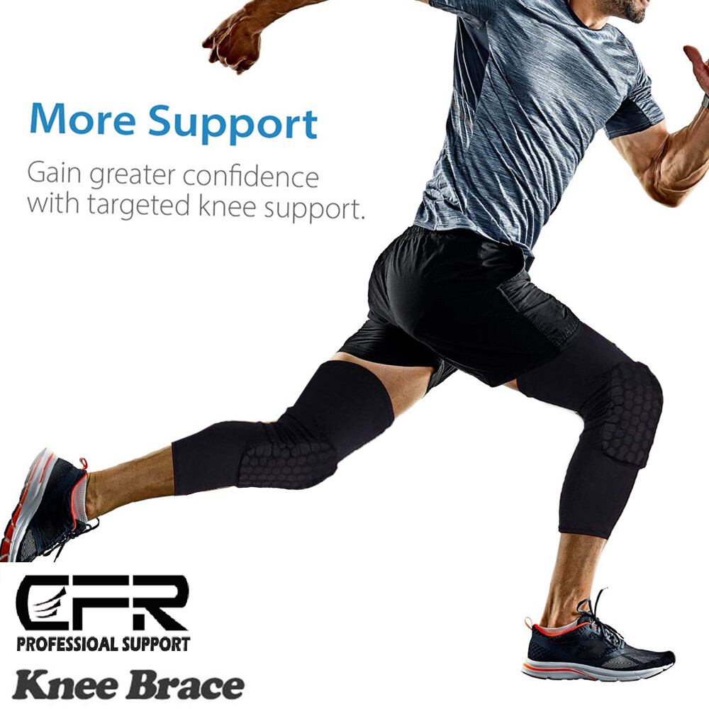 Compression Sleeve Support Leg Knee Brace Pad Socks Sport Basketball Men Women H