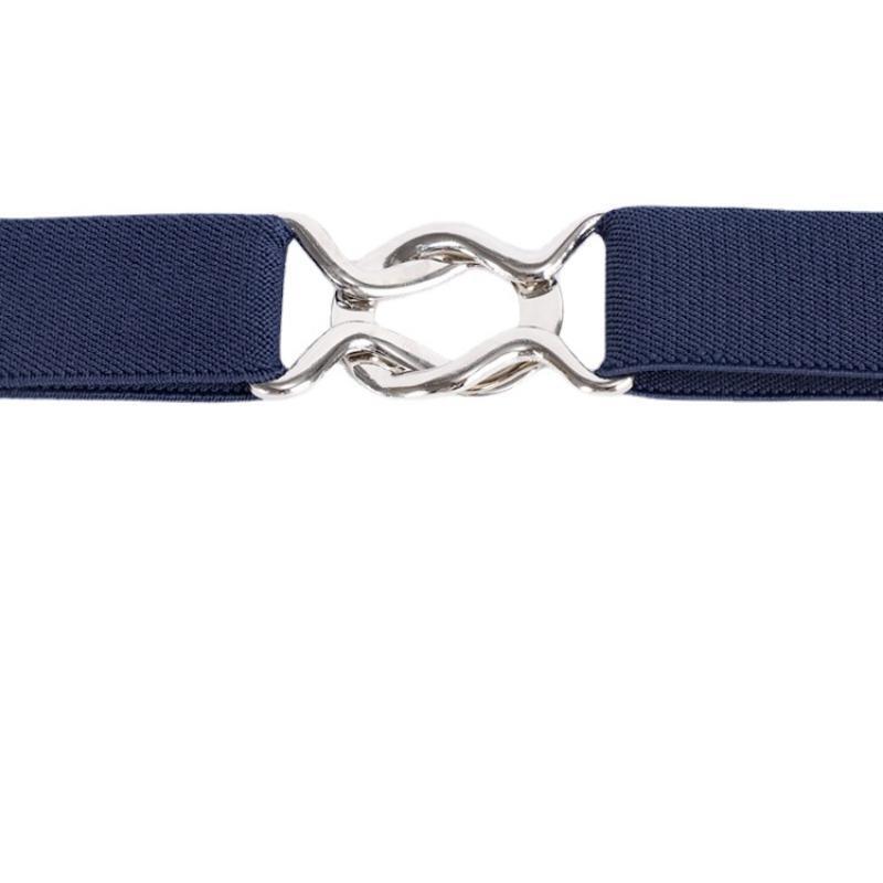 Adjustable Elastic Stretch Belt for Women 2.5cm Wide Metal Ring Buckle No Hassle