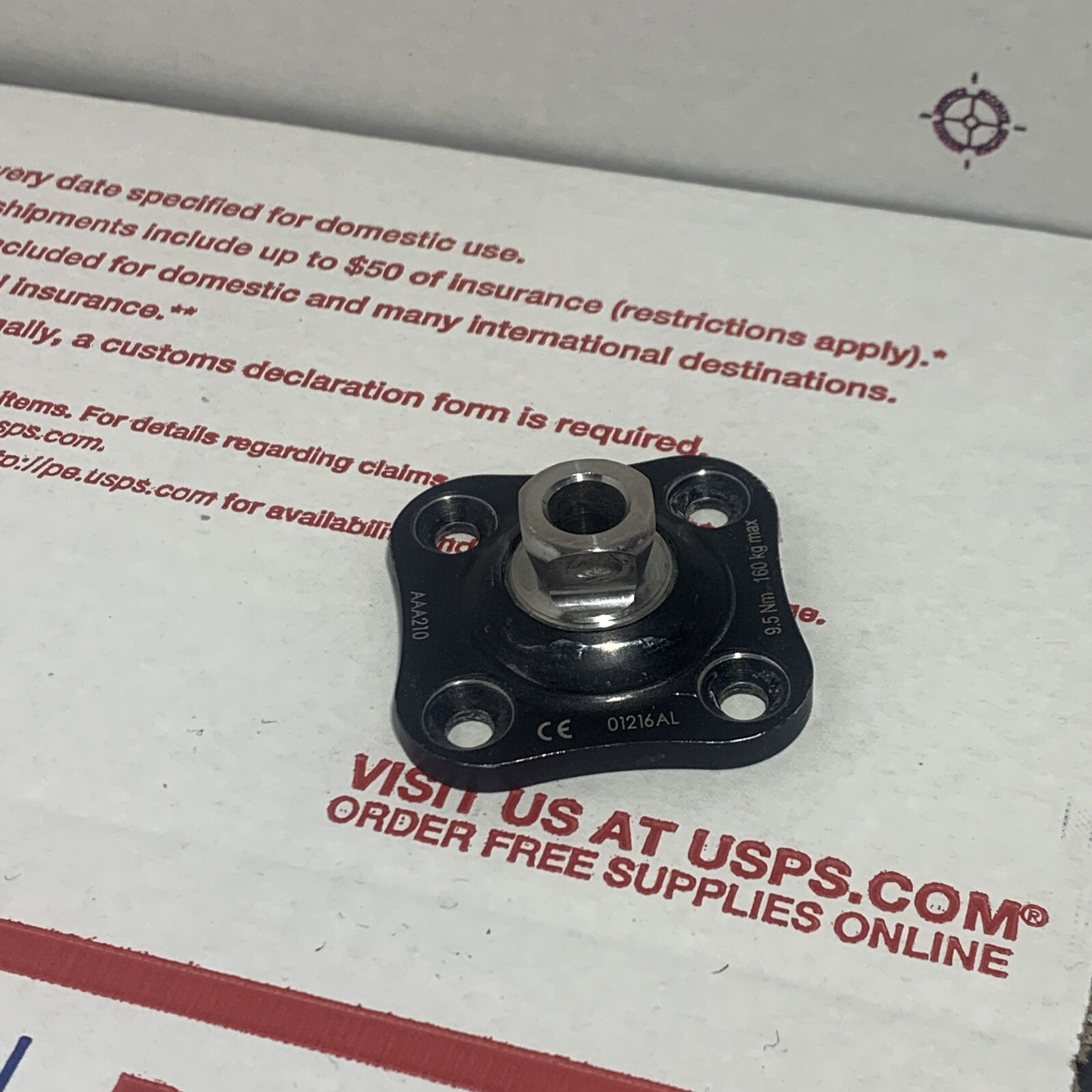 trulife black 4 hole prosthetic plate adapter component part. Prosthetic Leg