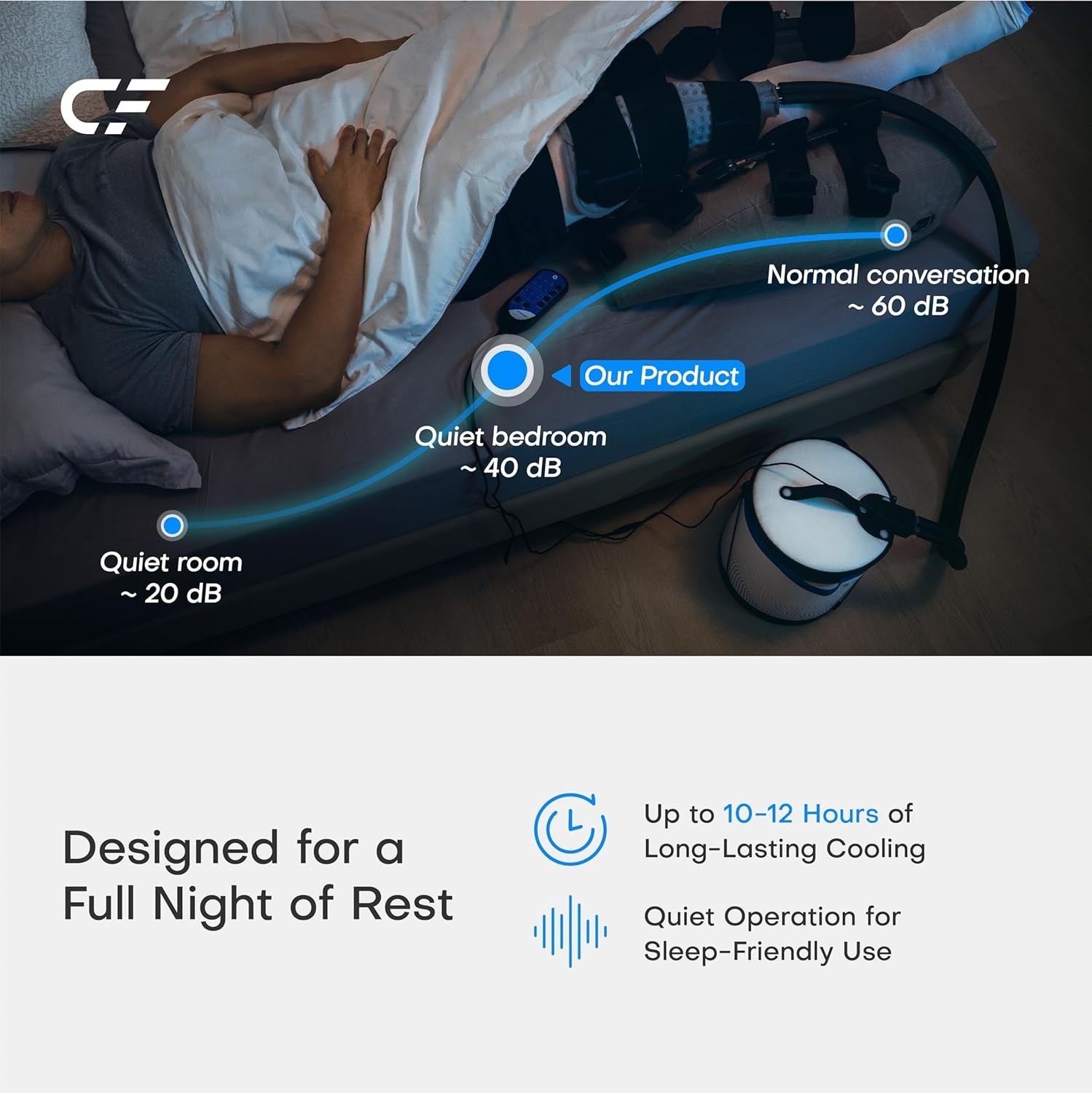 Cf-1 Cold Therapy Machine Knee Surgery Recovery Quiet Ice System 12Hr