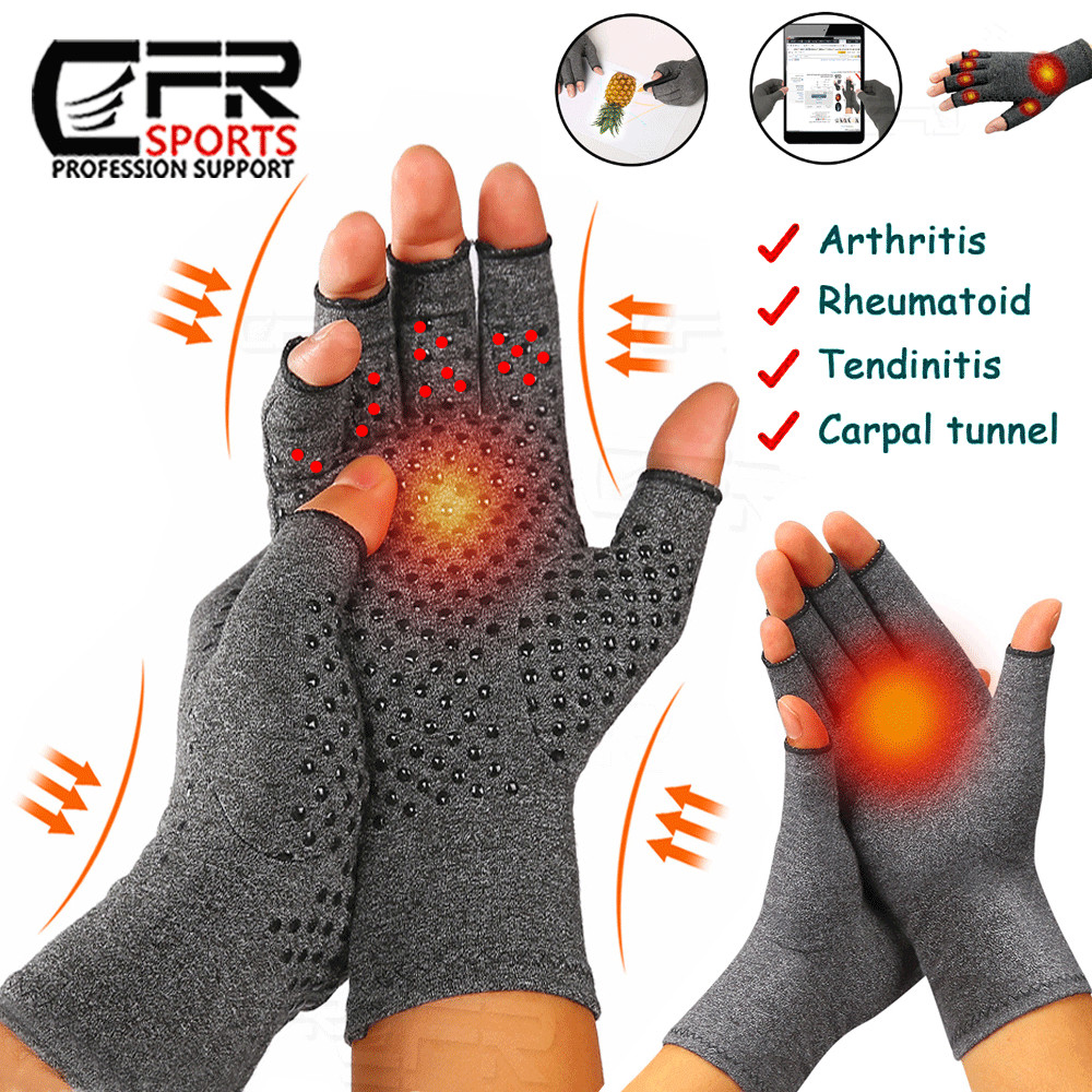 Arthritis Gloves Compression Hand Support Therapeutic Joint Pain Relief Sports @