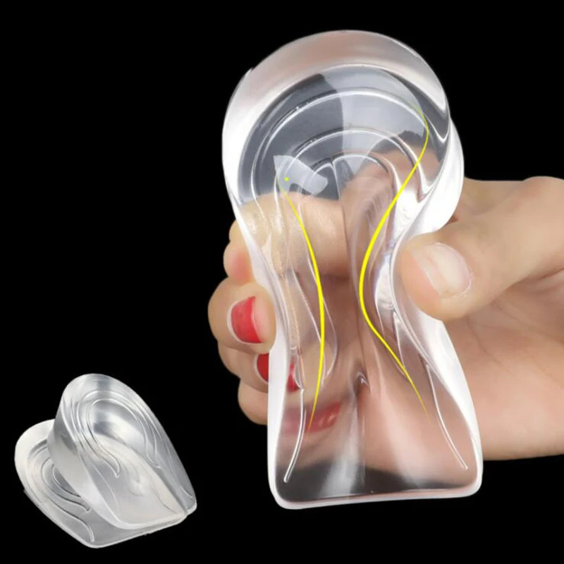 Silicone Gel Height Increase Insole Heel Lifting Inserts Shoe Foot Care Protecto