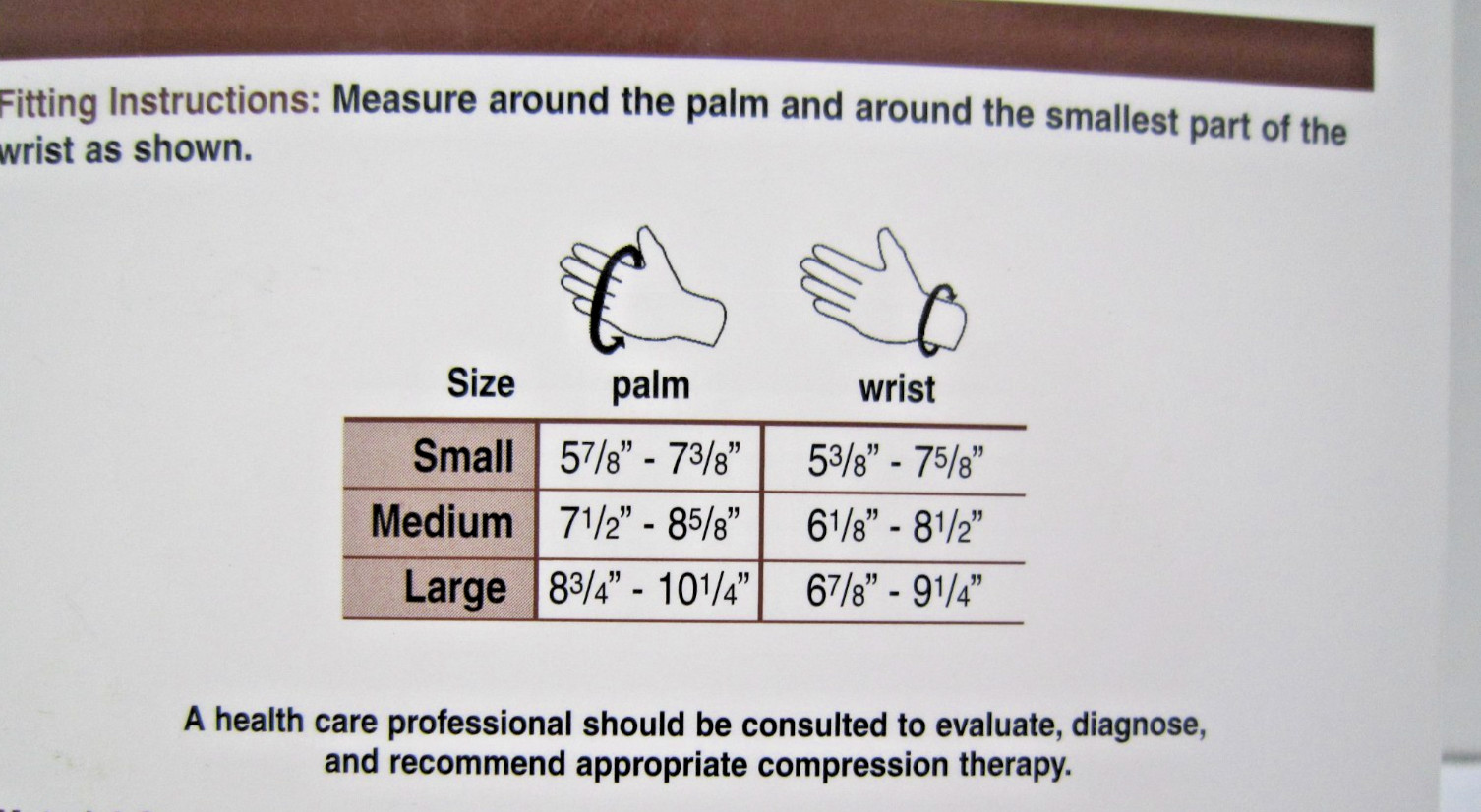 Truform Compression Gauntlet Size Large 15-20mmHg Beige Hand Swelling