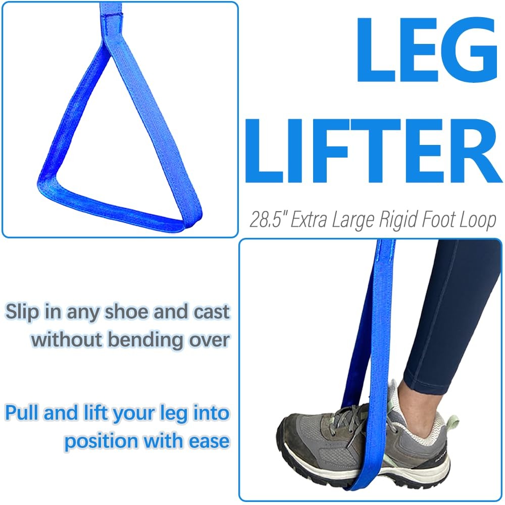 42 Inch Leg Lifter Strap Rigid with Multi Loops for Hip Replacement Knee Surgery