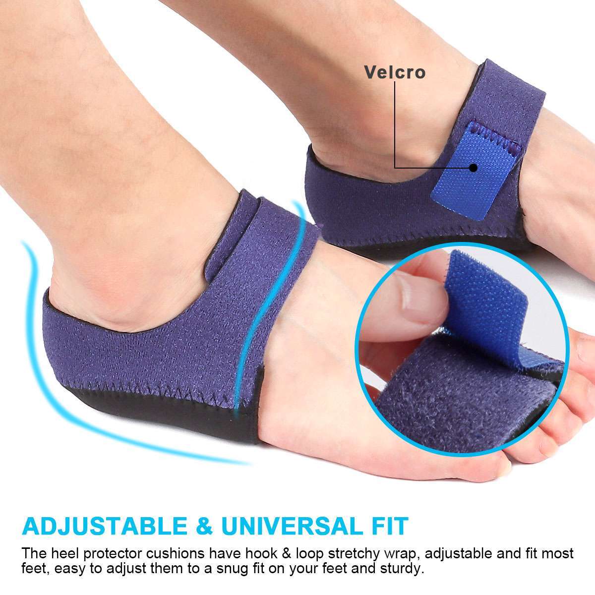2PCS Plantar Fasciitis Heel Protectors Cups Sleeves Pads Support For Heel Pain