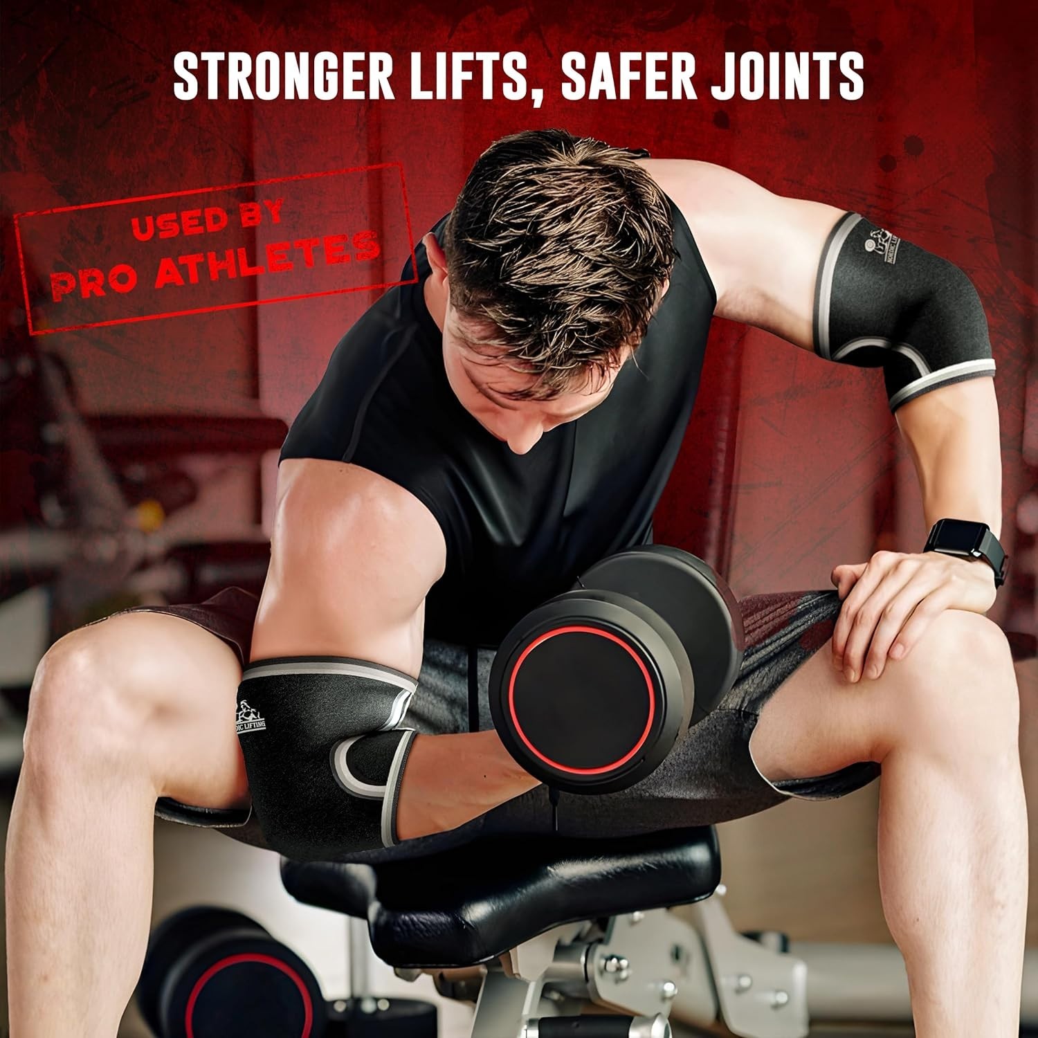 1 Pair Support & Compression for Weightlifting, Powerlifting, Cross-Training …