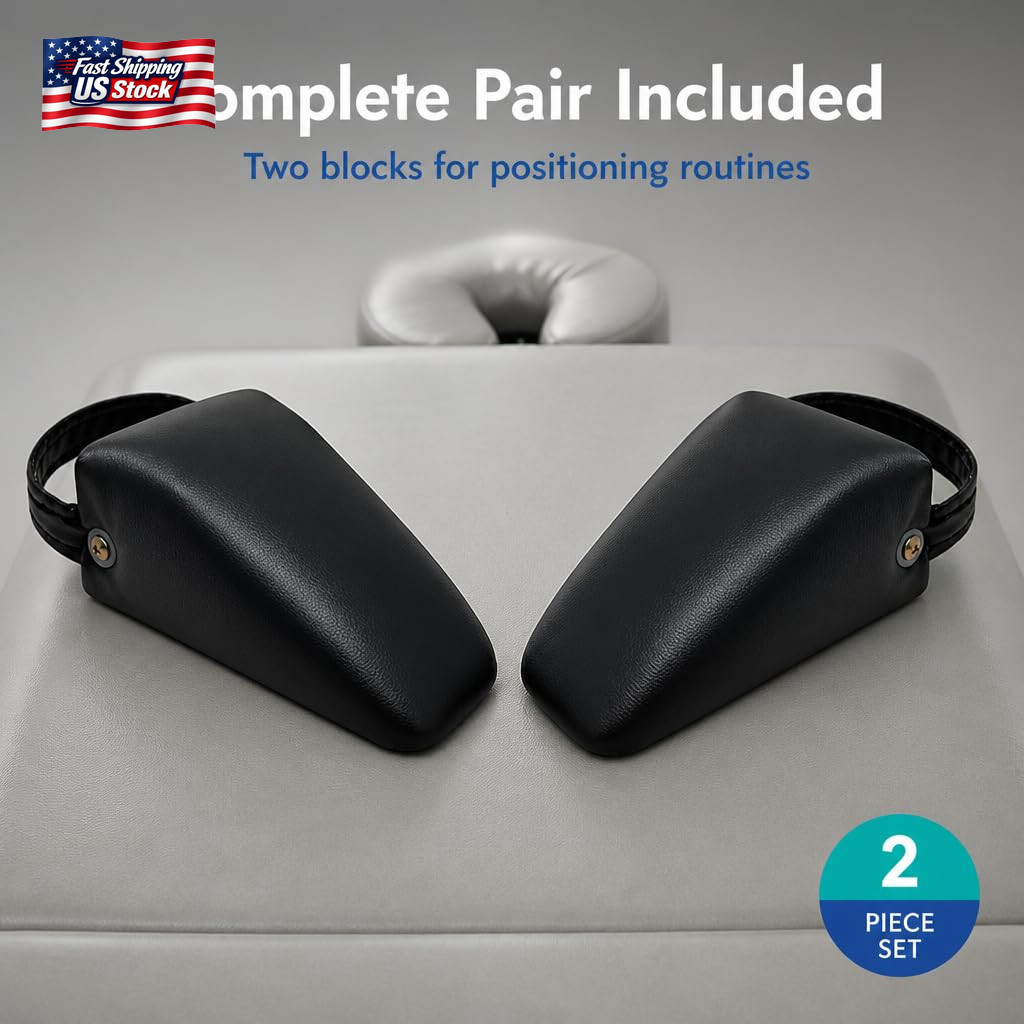 Pelvic Sacral SOT Blocks Non Slip Base 1/Pair Upholstered Black