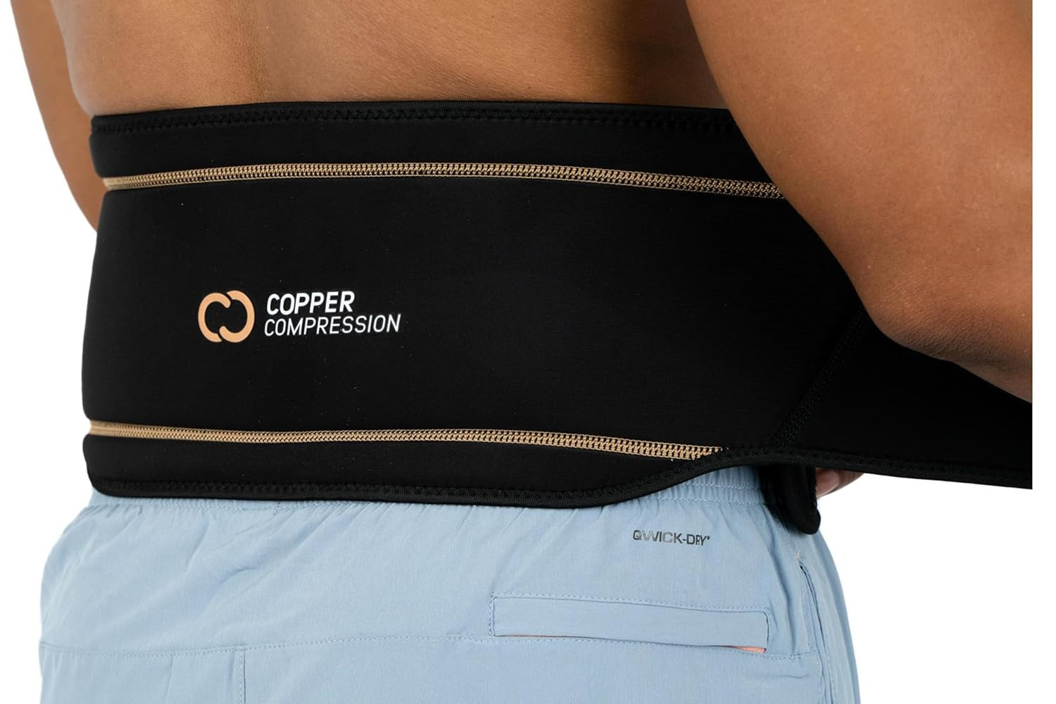 Back Brace. Copper Infused Lumbar Support for Lower Back Relief, Sciatica, Herni