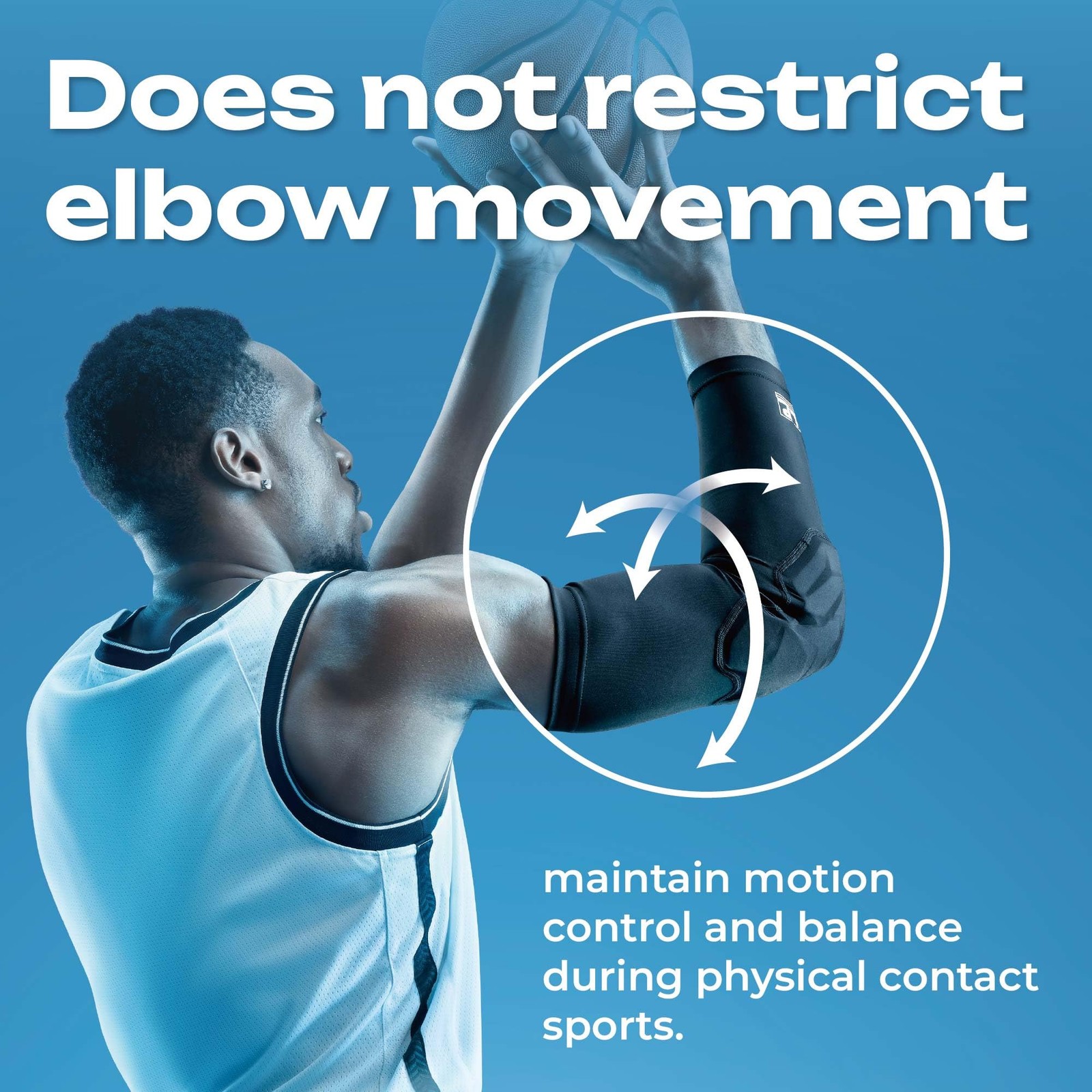 IM510 Shield Padded Arm Sleeve Protective Elbow Support for Basketball