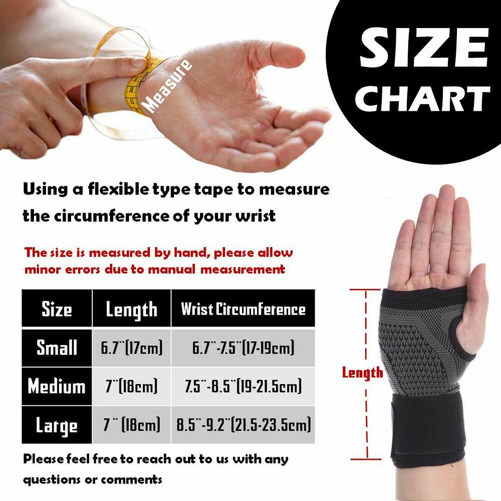 Compression Wrist Brace Support Strap Band Sports Gym Arthritis Carpal Tunnel US