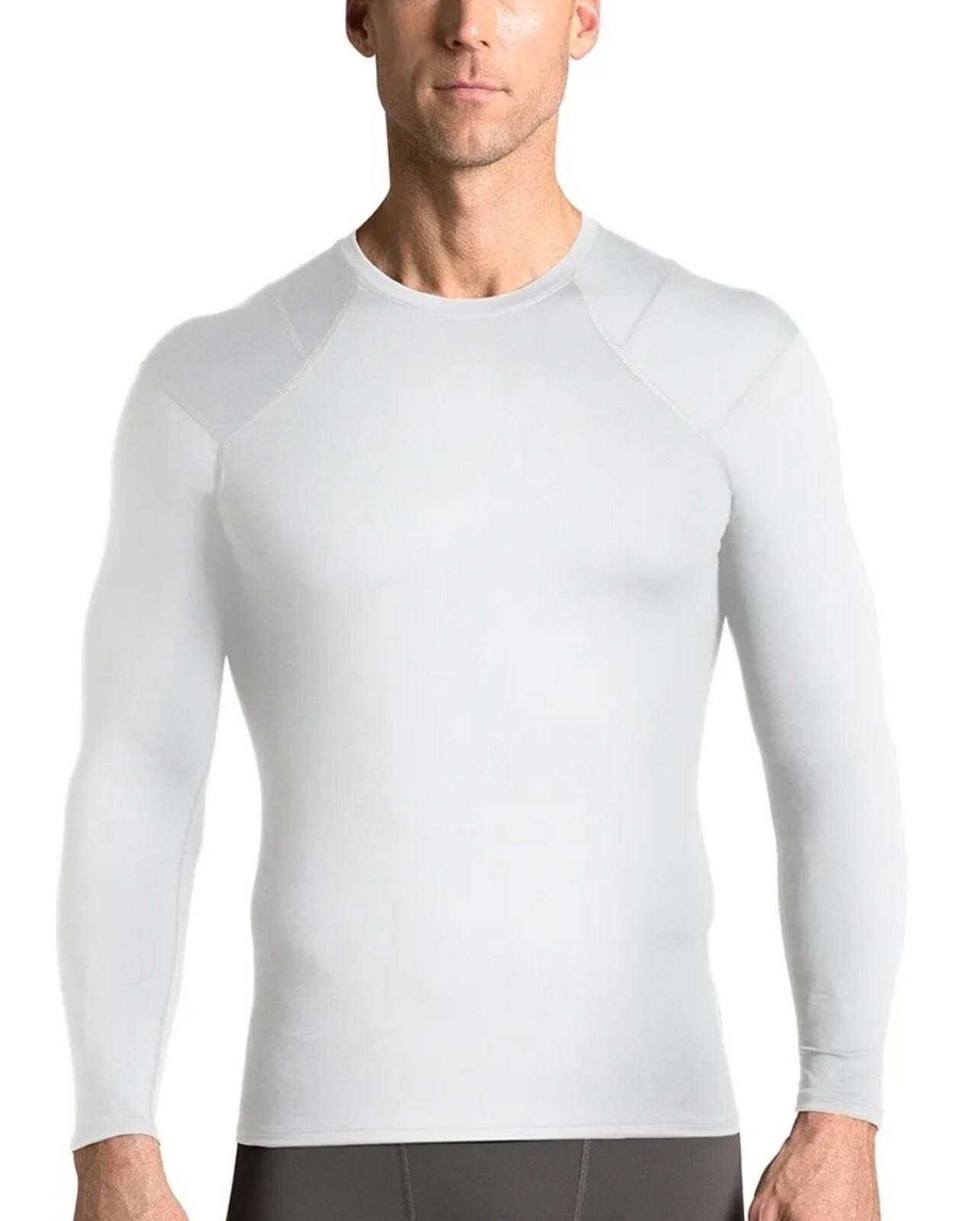 Tommie Copper White Long Sleeve Shoulder Support 2XL Upper Back Pain Brace Shirt