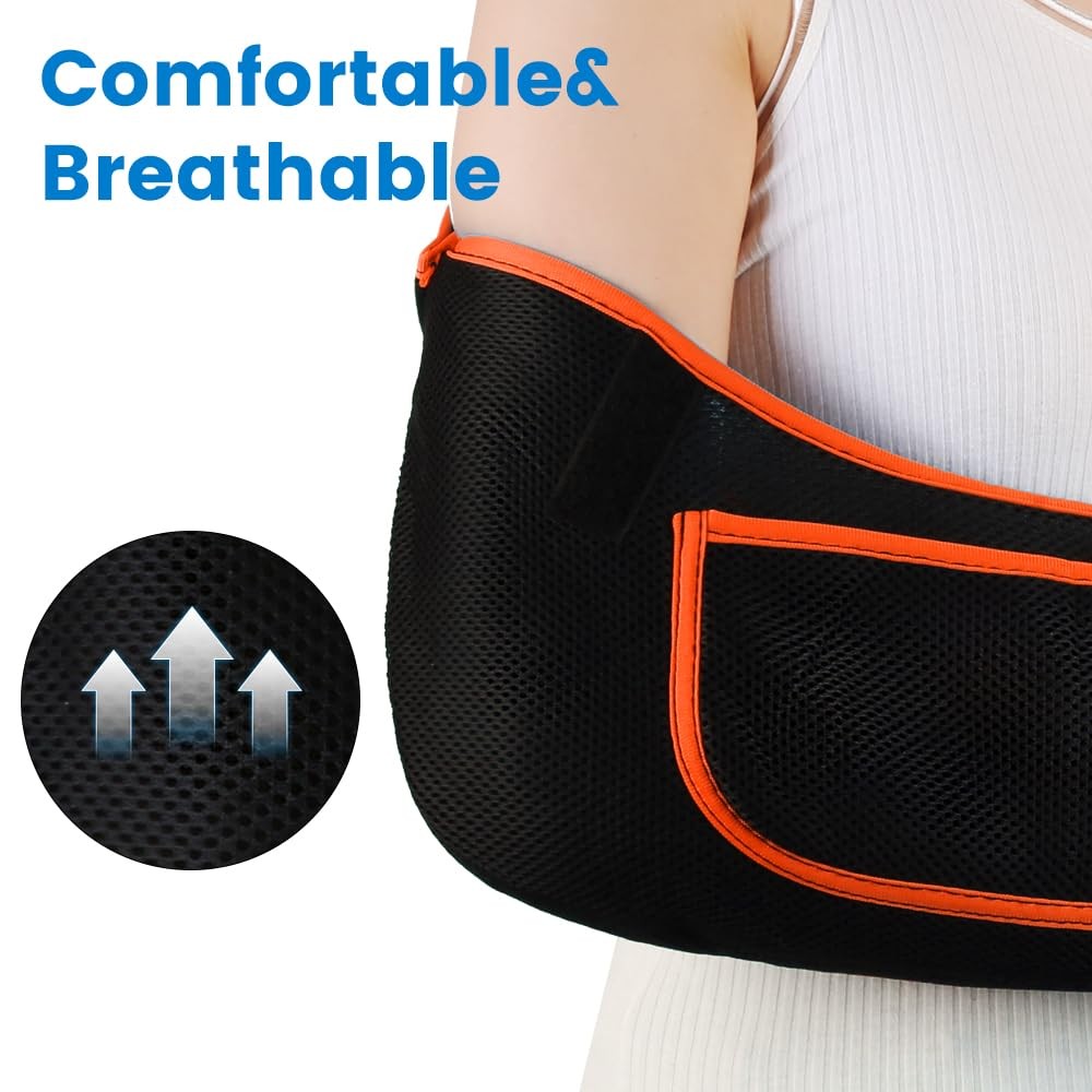 Arm Sling, Lightweight Breathable Mesh Shoulder Immobilizer, X-Large