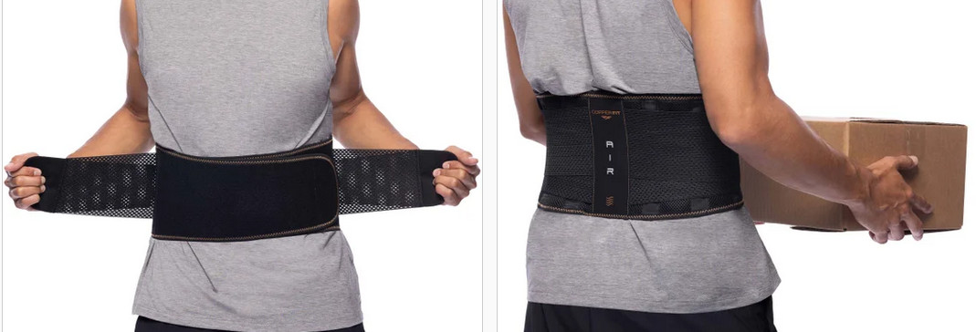 Cooper Fit Elite Back Support with Air Flow Adjustable Compression Straps