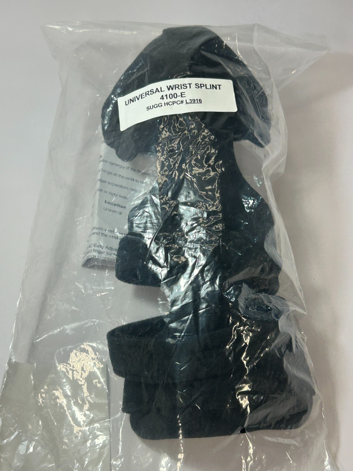 Universal Wrist Hand Splint 4100-E Sugg HCPC L3916 – NEW Medical Brace Padded