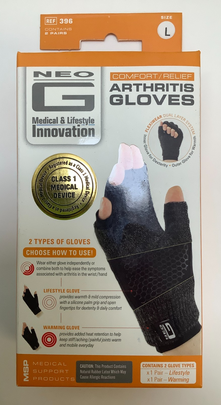 NeoG Arthritis Comfort/Relief Gloves, Large, 1 Pair
