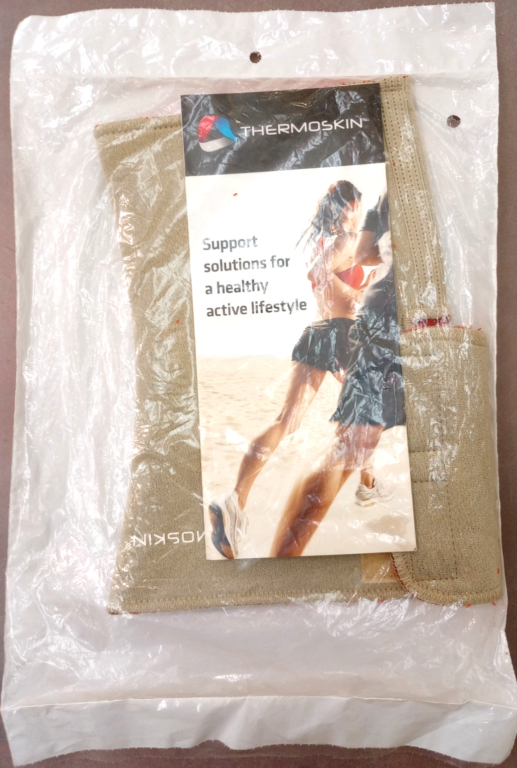 Thermoskin Knee Wrap – Adjustable Support Brace – Beige/Medium 84300