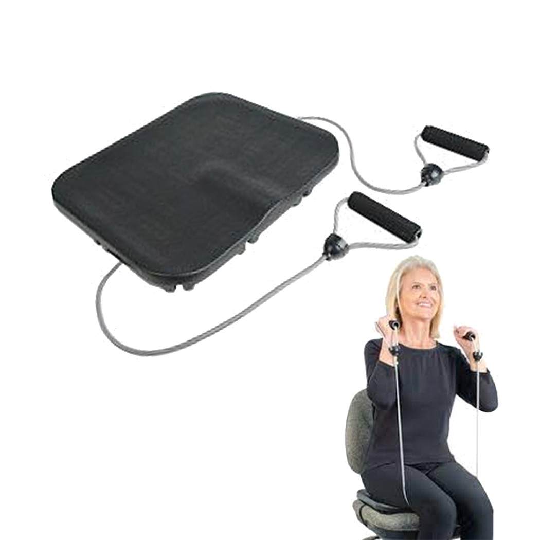 Low Impact Chair Exerciser Resistance Band Tones Strengthens Arm Shoulders Chest
