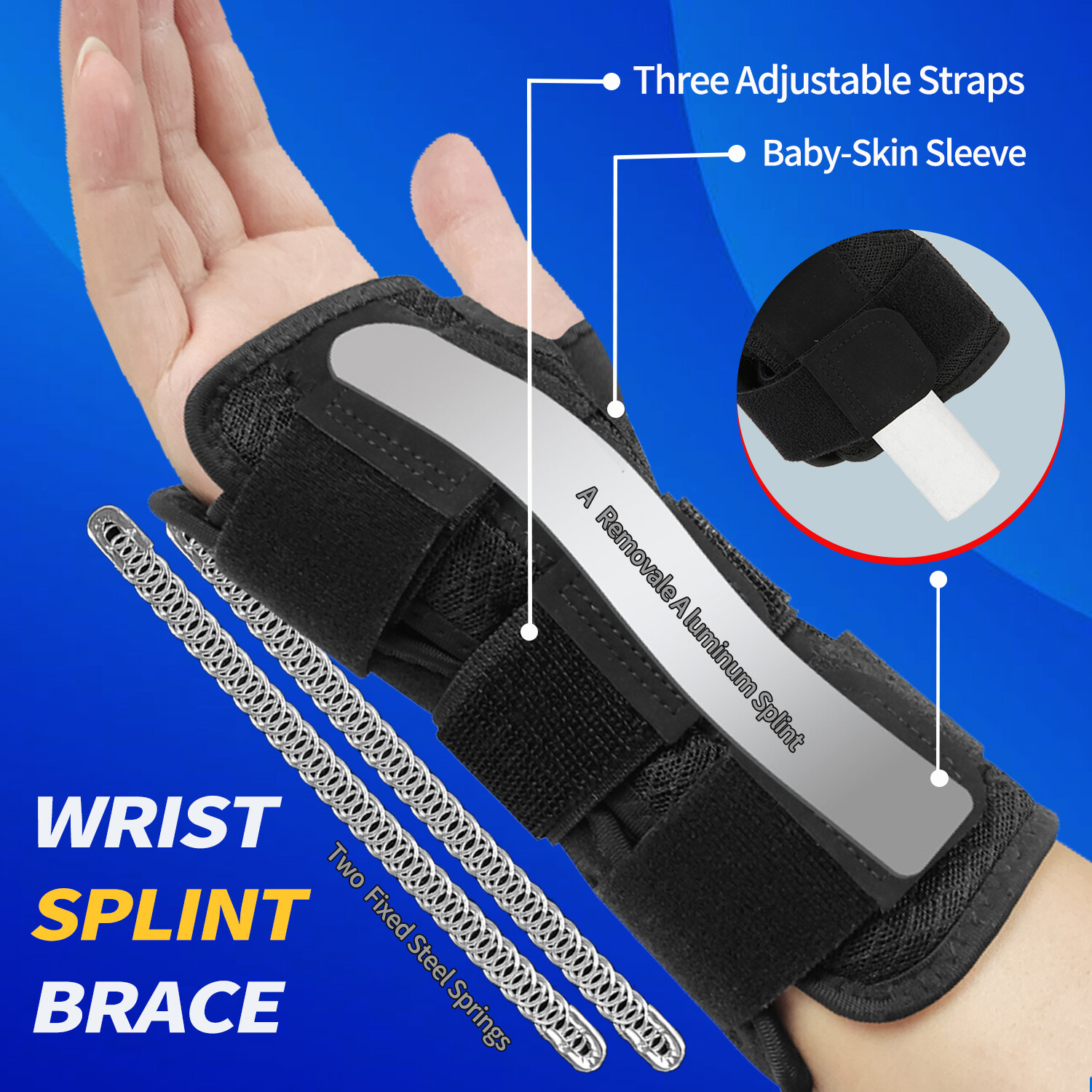 Adjustable Wrist Brace Thumb Splint Support for Carpal Tunnel Sprain Upgraded US