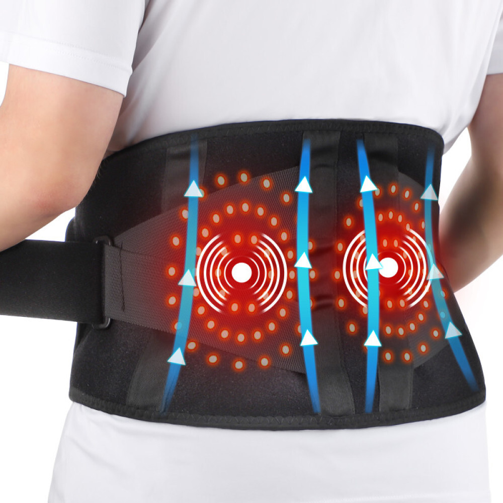 Cordless Heating Pad Back Massager Brace for Lower Back Pain Relief Wrap Belt
