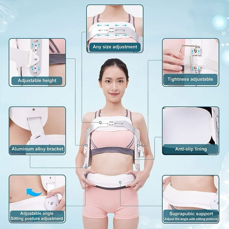Quovilap Hyperextension Back Brace Spinal Lumbar Fracture Thoracic Size Medium