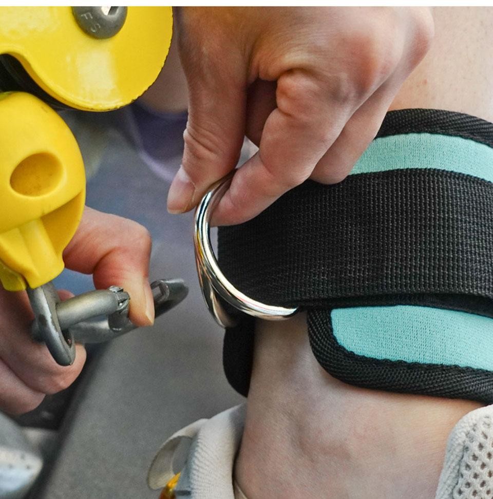 Aolikes Adjustable Padded Ankle Wrist Cuffs Padded Straps D-ring Glute Kickback