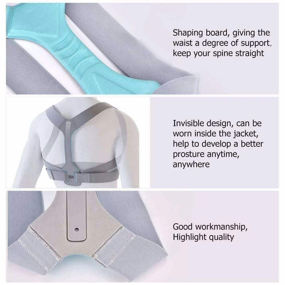 Back Brace Posture Corrector, Shoulder Straightener for Upper and Lower back