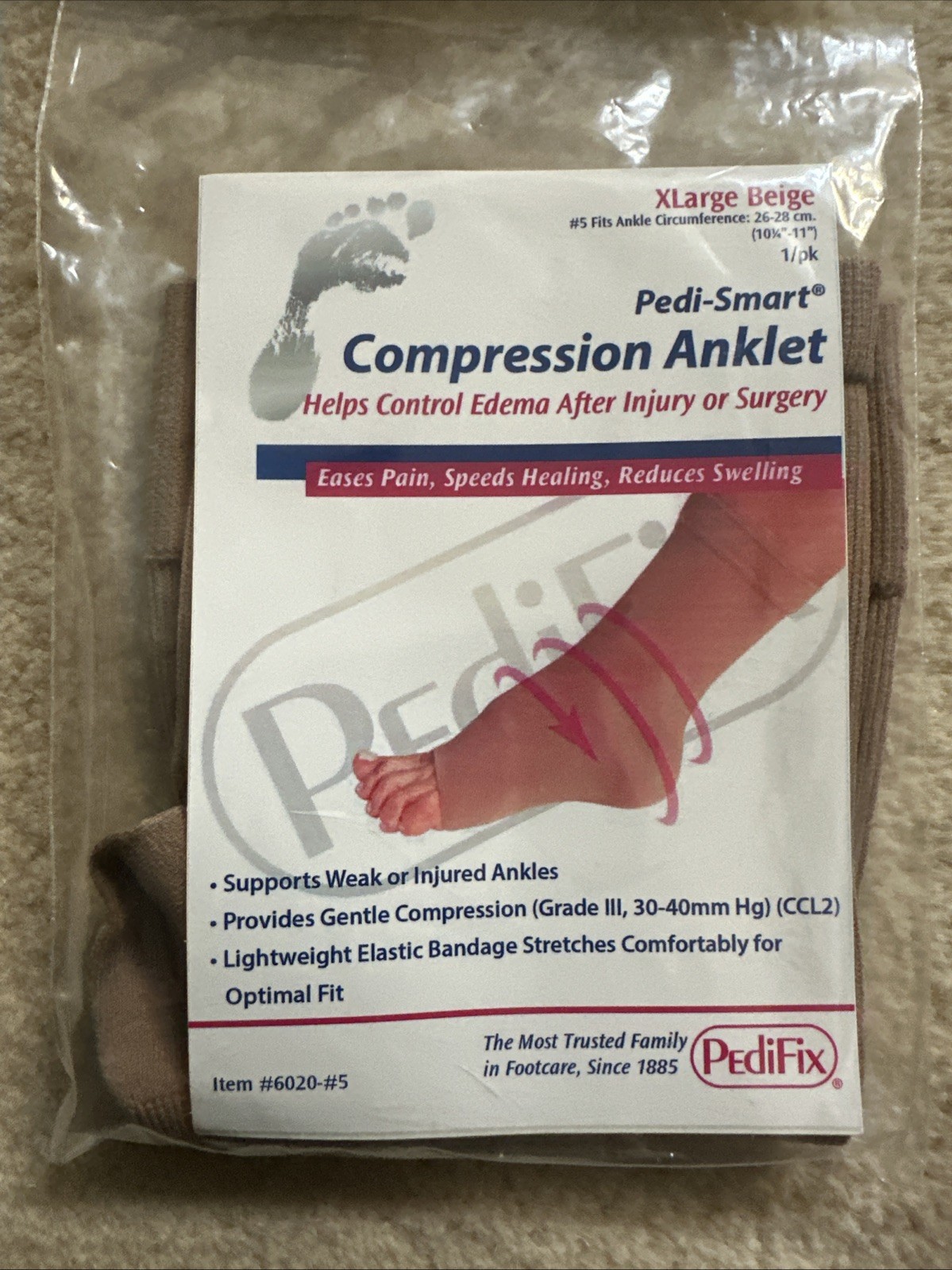 Pedi-smart Compression Anklet XL New