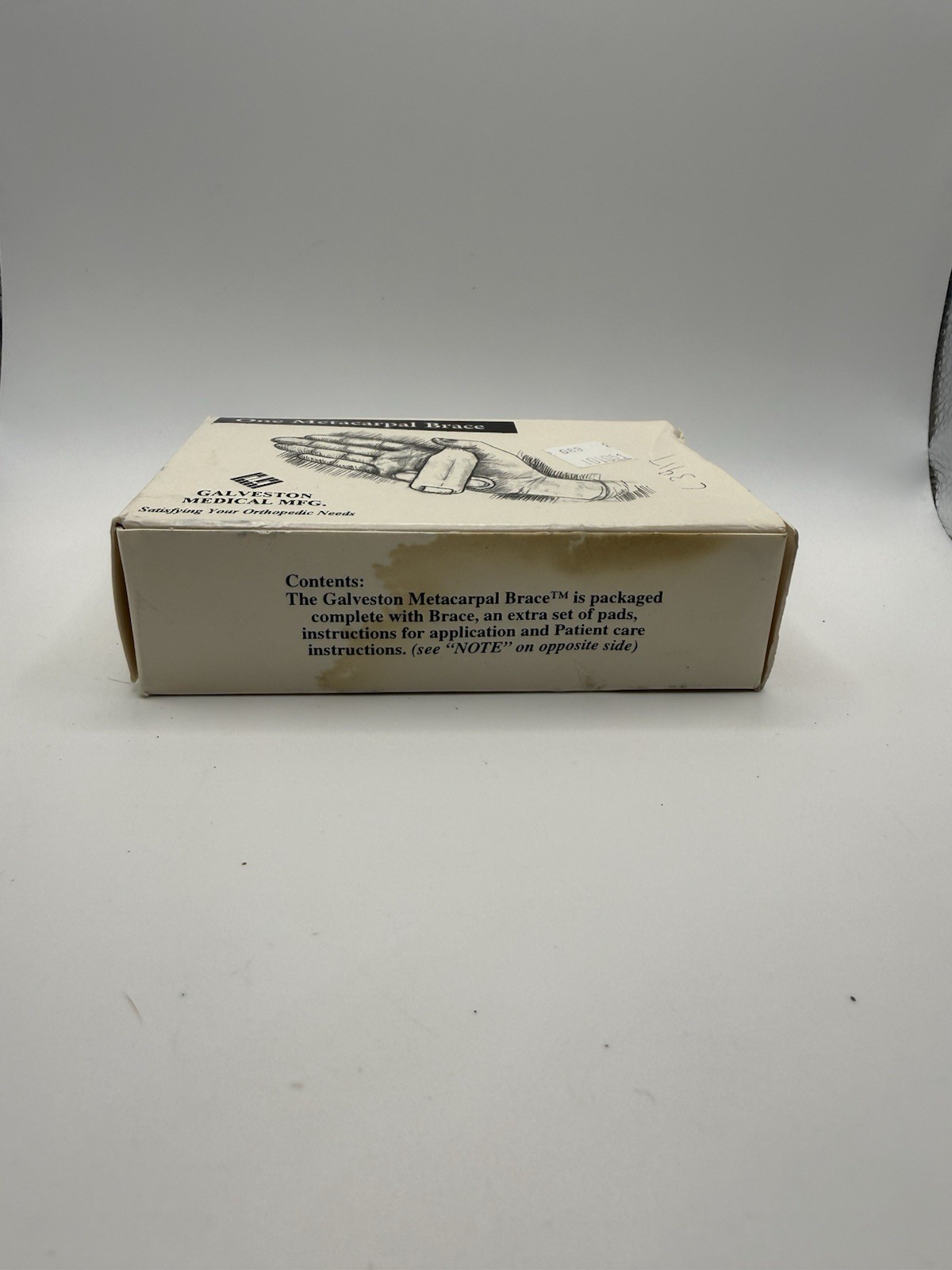 Galveston Medical Metacarpal Splint Brace – Size Small- 2-1/4” To 3”