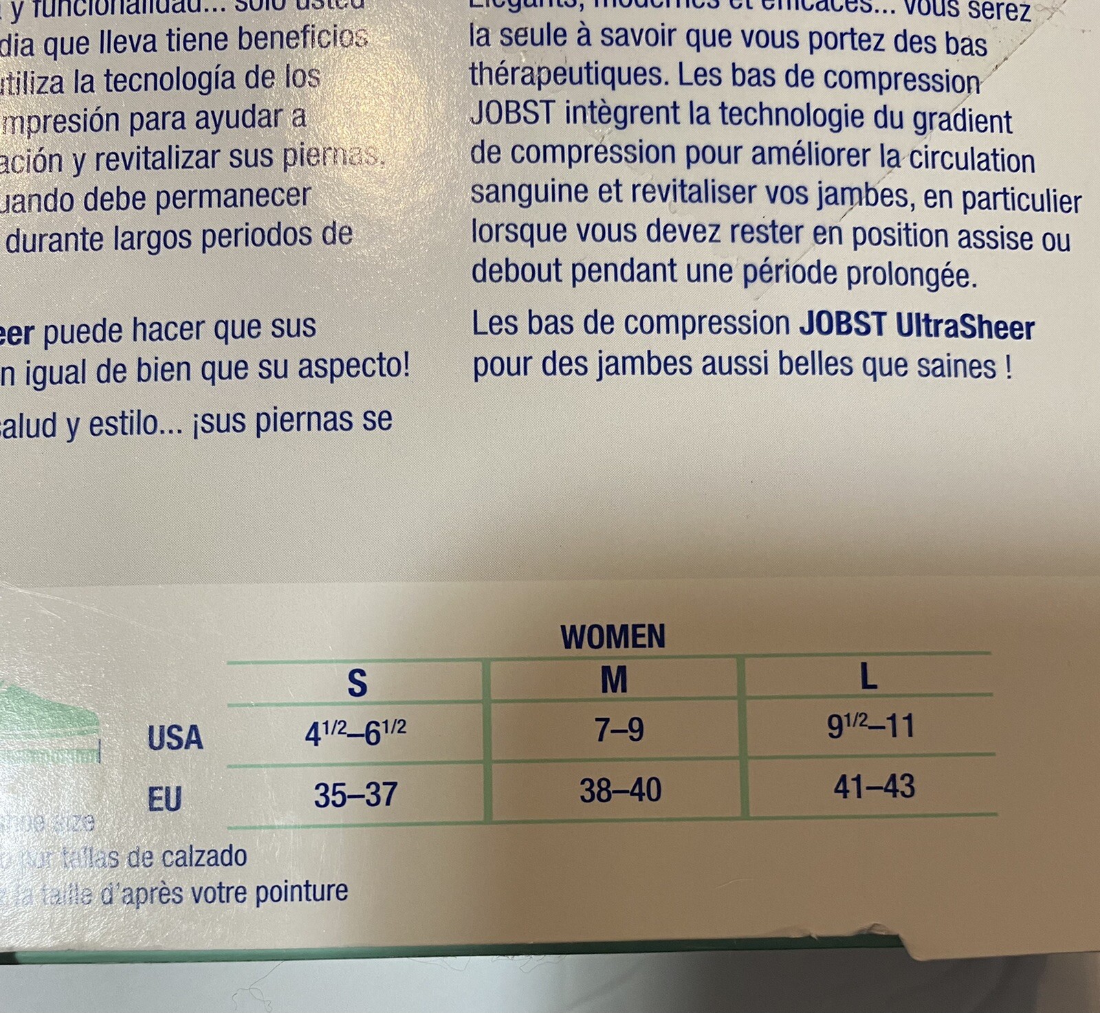 JOBST UltraSheer Knee High Compression Stockings Closed Toe Black 8-15mmHG