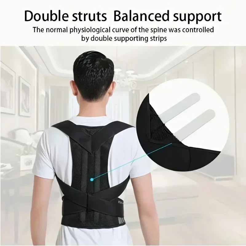 Belt Lumbar Column Posture Corrector Vest Adjustable Back Support Strap Shoulder