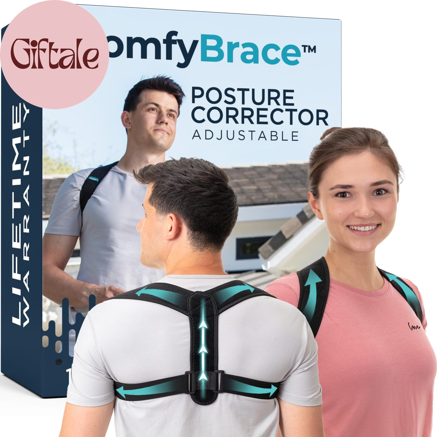 Posture Corrector-Back Brace for Men and Women- Fully Adjustable Straightener fo