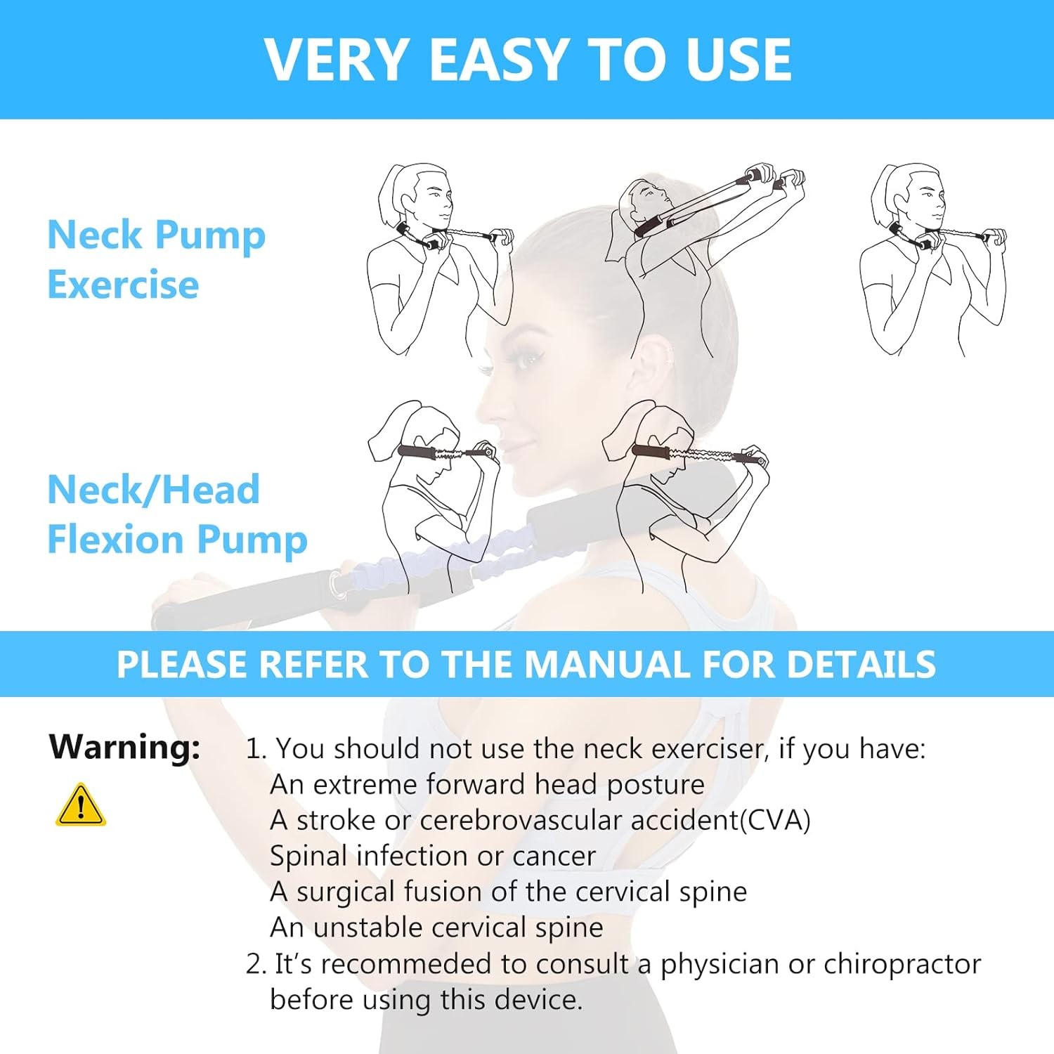 Neck Stretcher Exerciser, Cervical Traction Device for Pain 30-35 Pounds