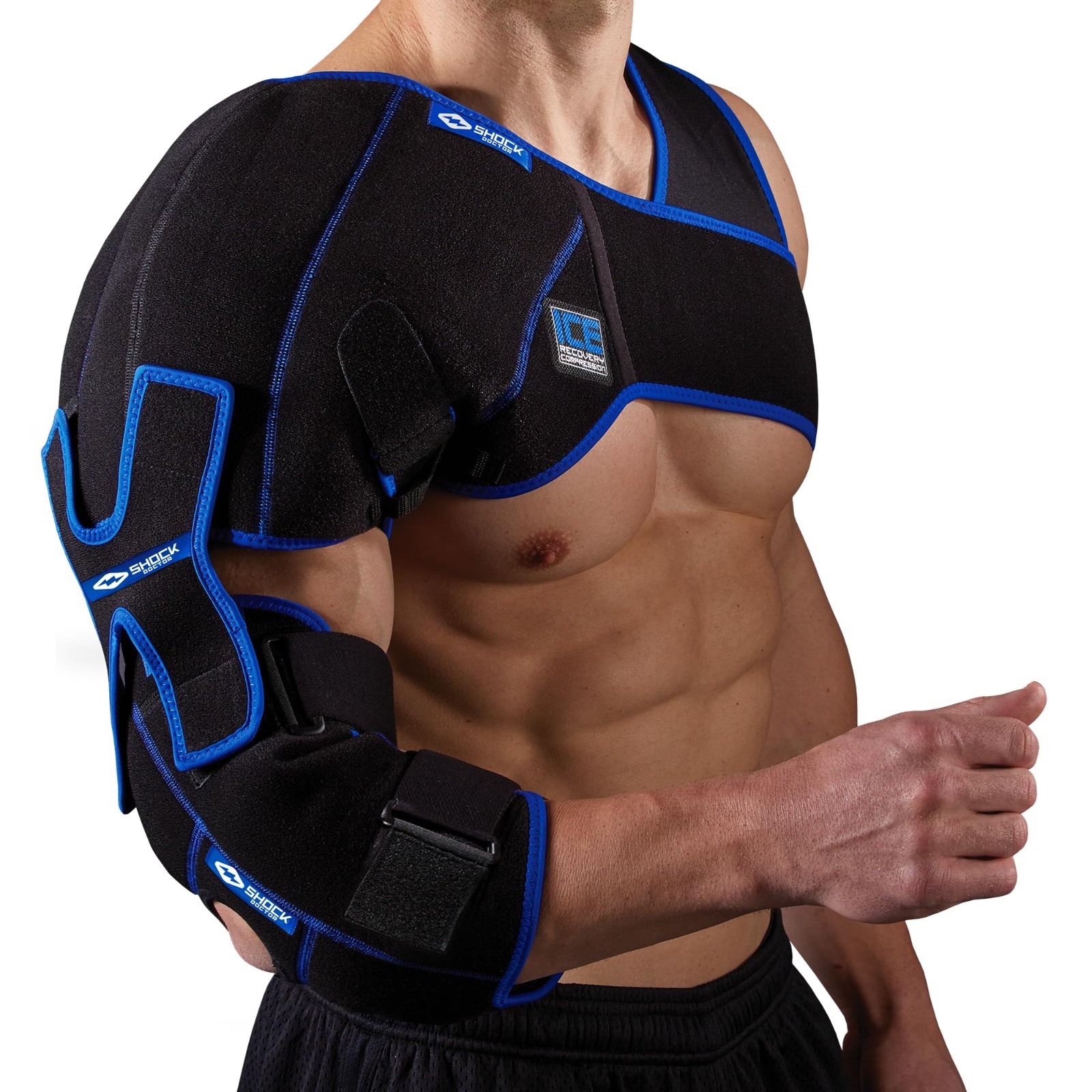 Compression Shoulder & Elbow Wrap Brace – Reusable Gel Ice Packs for Injury Reco