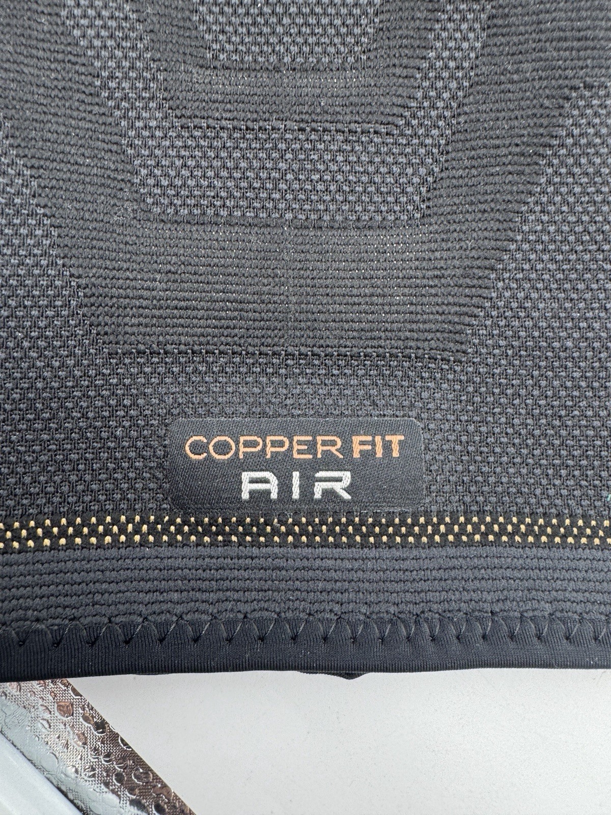 1 Pair Copper Fit Elite Air Compression Knee Sleeve Black S/M Copper Infused