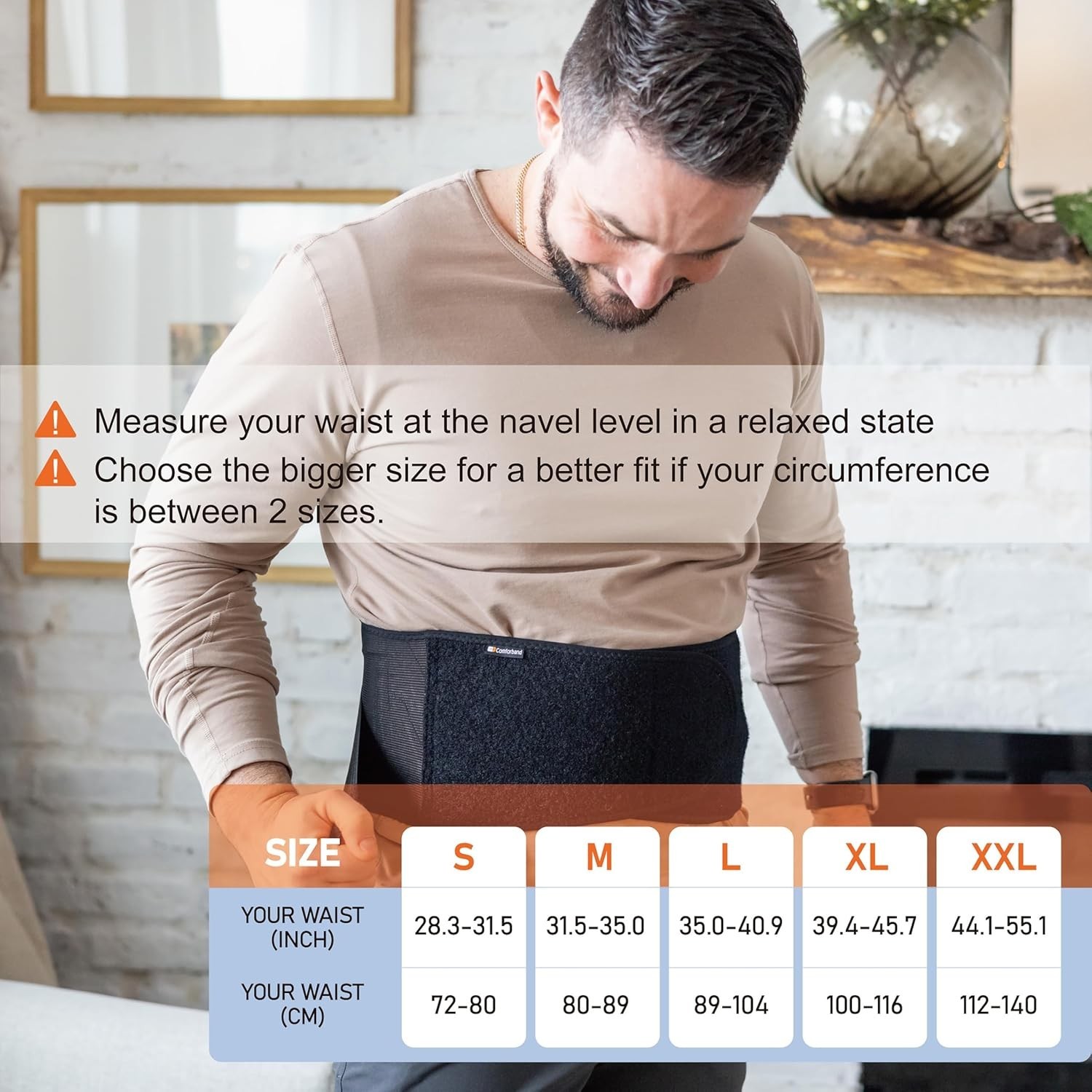 Copper-Infused Back Support Brace – Lightweight Lumbar Belt with 6 Supportive…