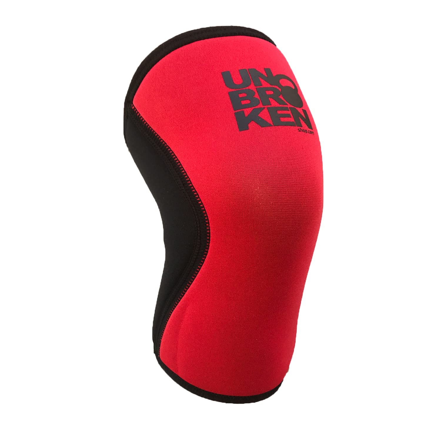 Unbrokenshop.com Reversible 7mm Knee Sleeve for Weightlifting, Medium, Black
