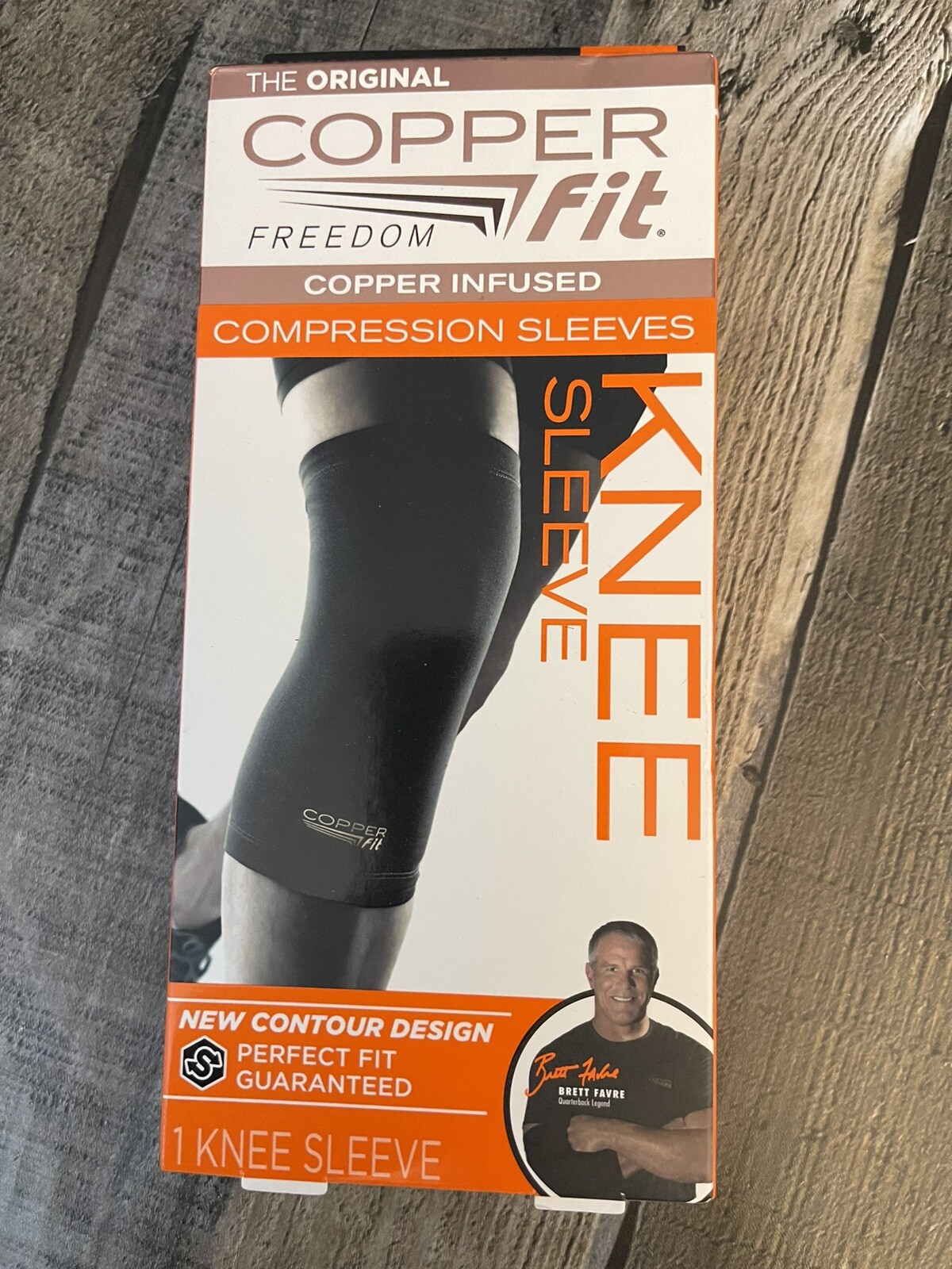 Copper Fit Freedom Black Compression Knee Sleeve XL