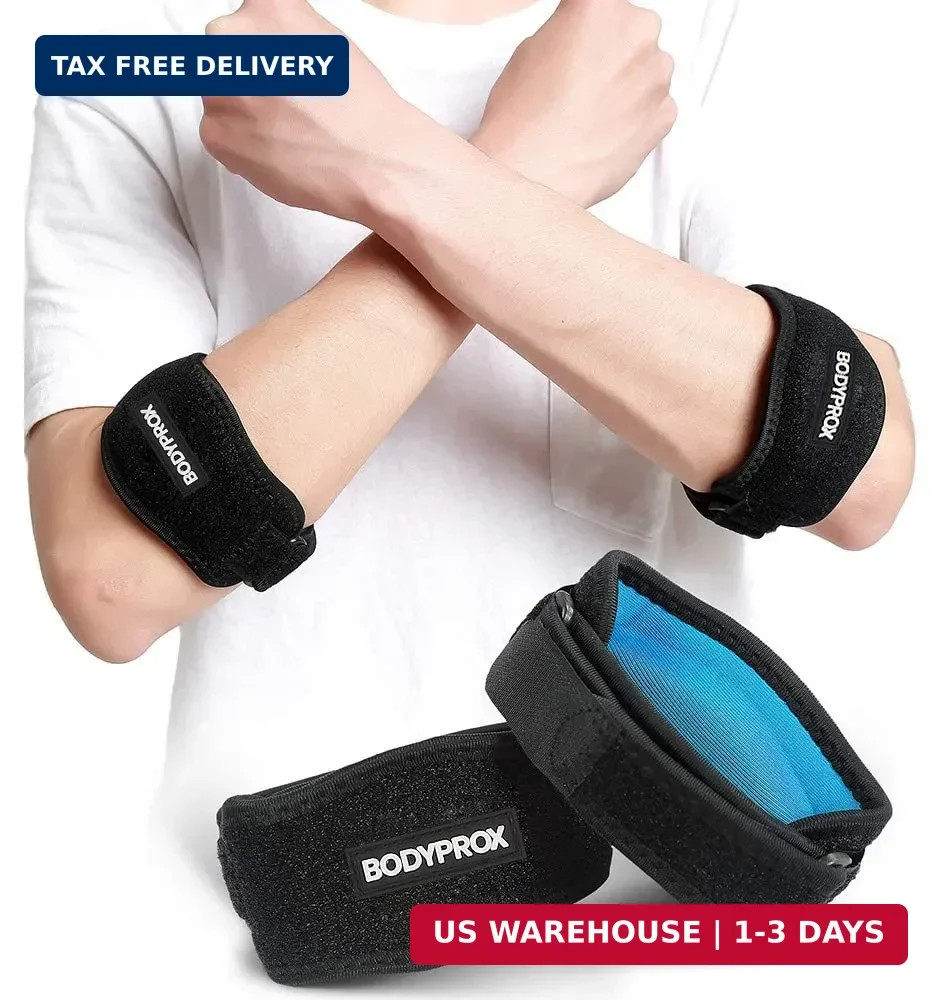 Elbow Brace 2 Pack for Tennis & Golfer’s Elbow Pain Relief