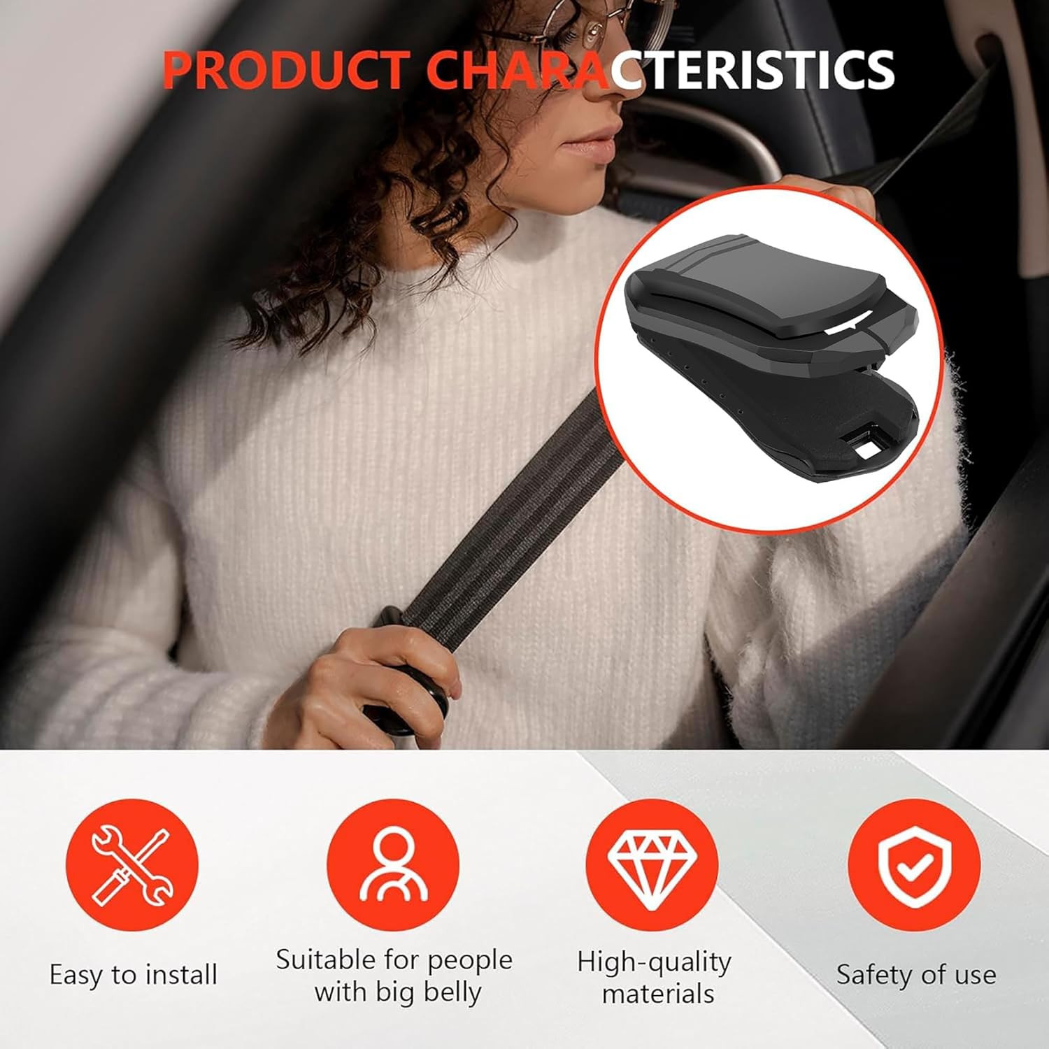 Positioner Clip, Shoulder Belt Adjuster for Neck & Shoulder Comfort, Stopper Cla