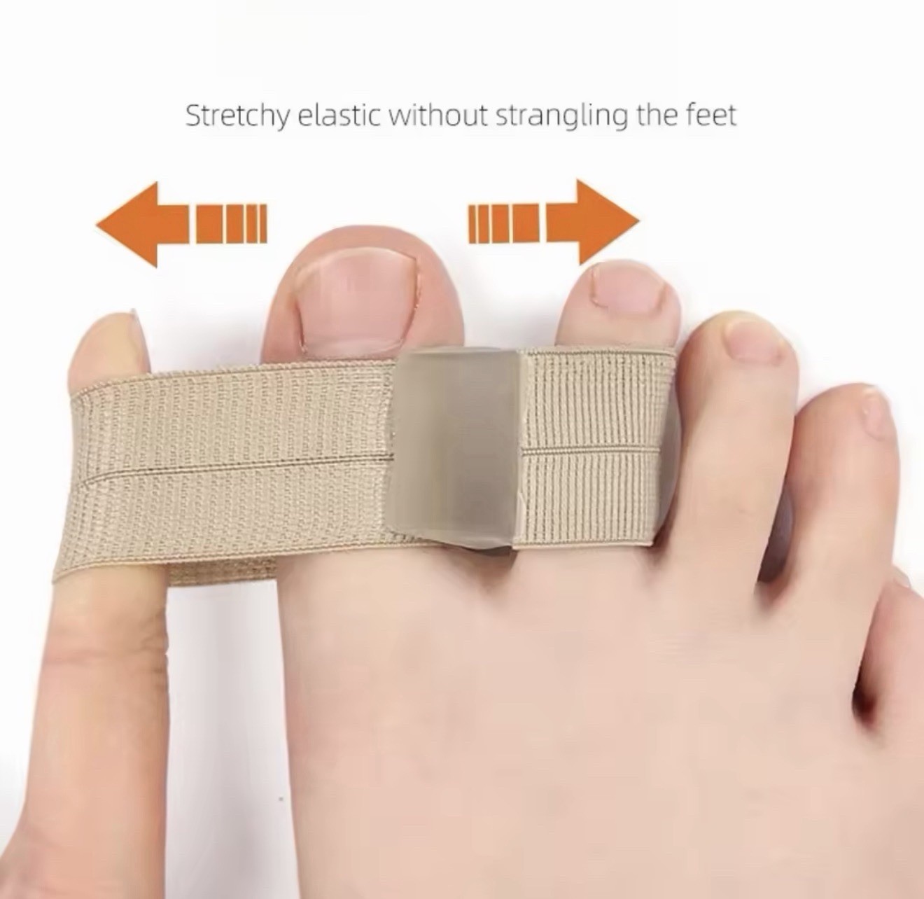 2Pcs – Two-Hole Toe Corrector Splitter Adjustable Stretchy Gel Elastic One Size