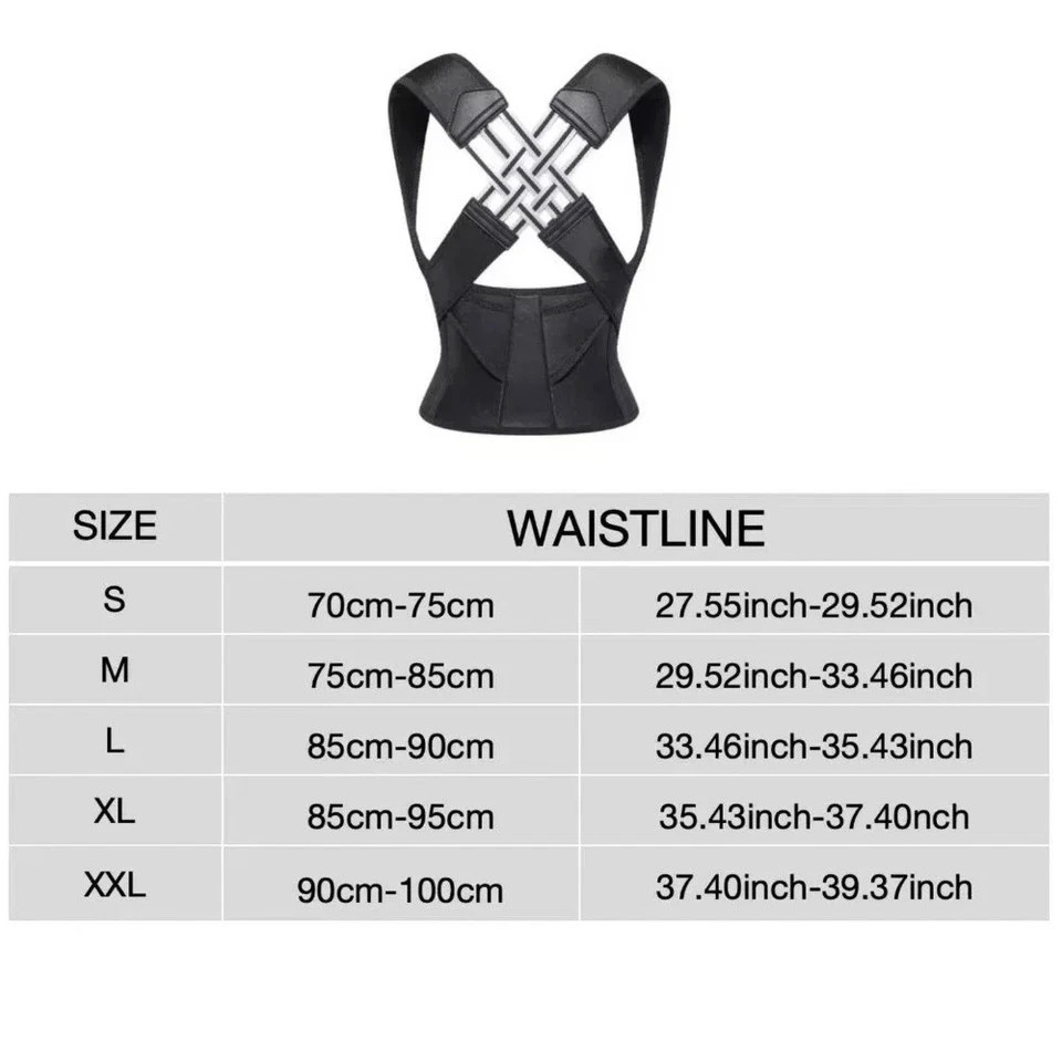 Adjustable Back Posture Corrector Brace Shoulder Support Belt for Men and Women
