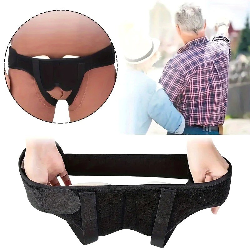 Hernia Support Belt Men Truss For Inguinal With 2 Removable Compression Pads US