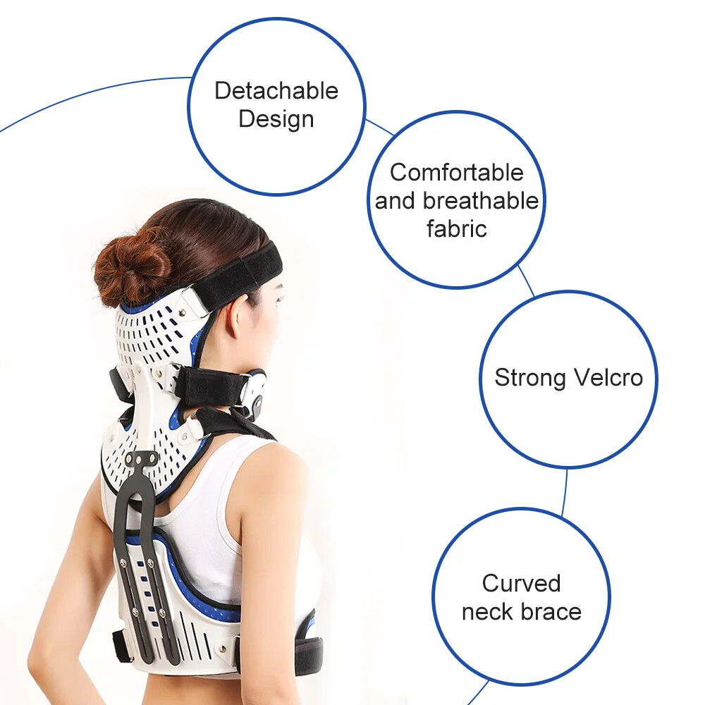 Breathable Adjustable Cervical Collar Spine Thoracic Orthosis Fixed BracePosture