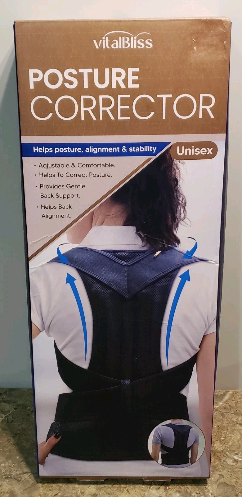 Vital Bliss Uni-Sex Posture Corrector Adjustable Belt Back Brace Straightener!!!