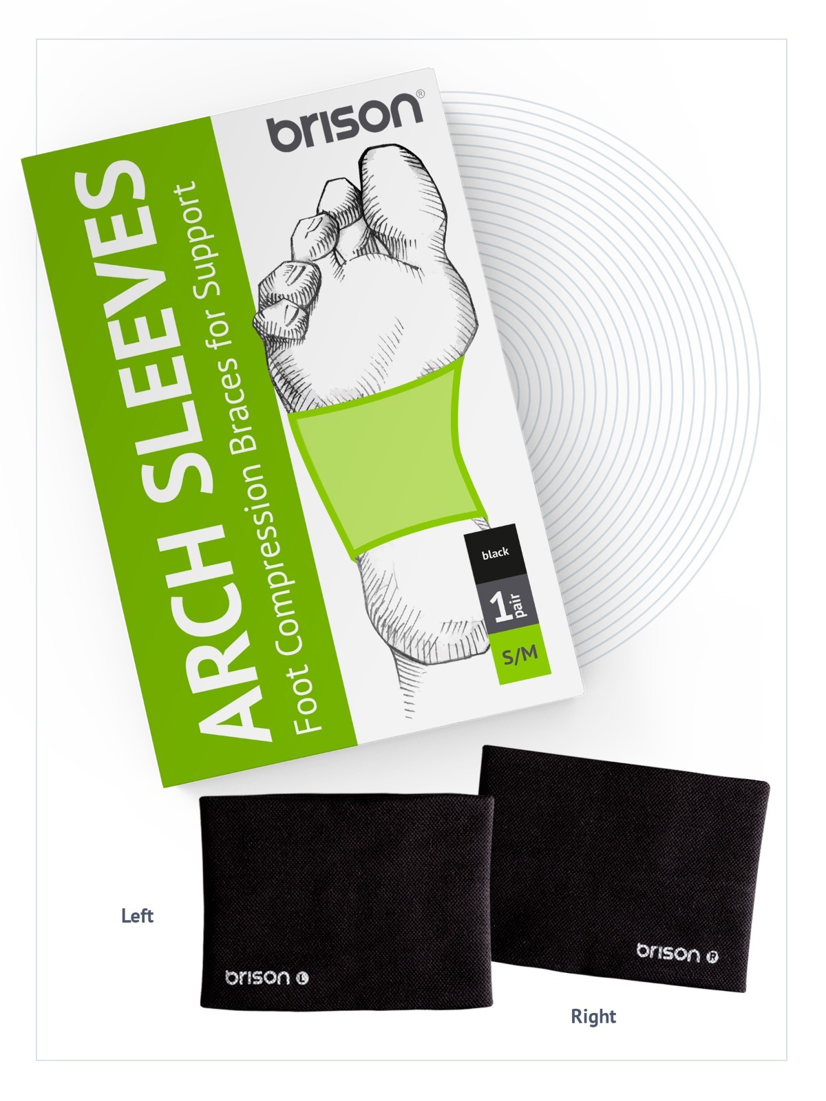 Metatarsal Compression Arch Support Sleeve – Soft Elastic Reusable Fabric Socks