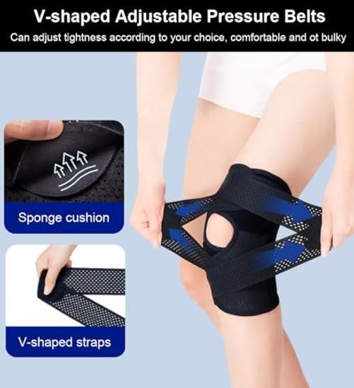 SUJAYU Knee Brace for Women Men Knee Braces for Knee Pain, X-Large Black
