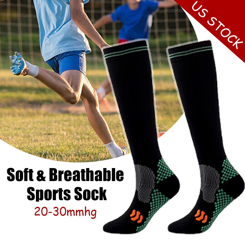 3Pair Compression Socks 20-30 mmHg Circulatory For Women Men Diabetic Stockings