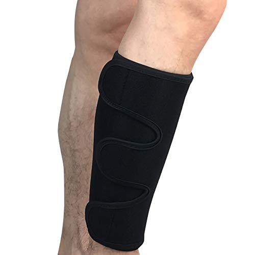 Calf Brace, Shin Splint Compression Sleeve (1 Pair) for Swelling, Edema, Large
