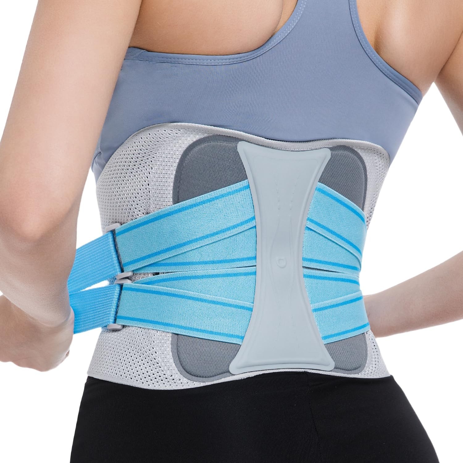 Back Brace for Lower Back Pain Relief, Adjustable Lumbar Support Belt with St…